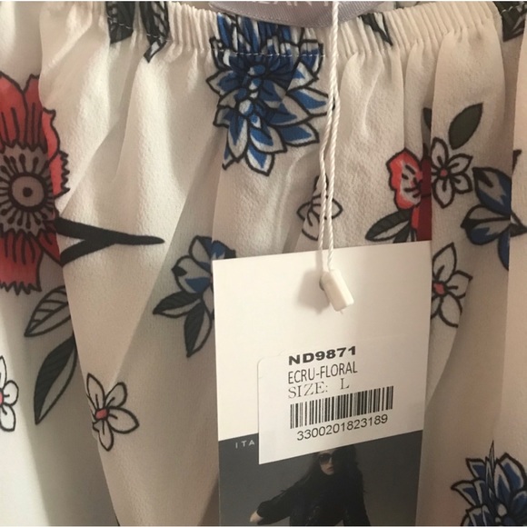 Milan Kiss Women’s Large Floral Off-Shoulder Maxi Dress Lightweight Side Slit - Picture 5 of 7